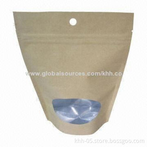 Food Bag, Made of Kraft Paper, Laminated with Aluminum Foil